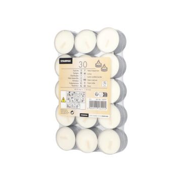 Värmeljus Ø 37 mm · 16 mm vit