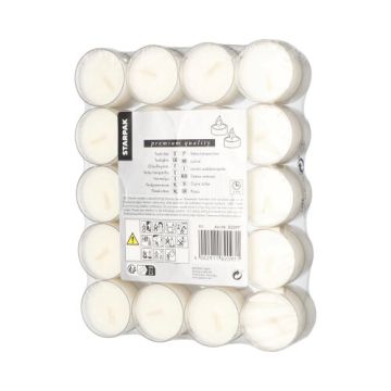 Värmeljus Ø 38 mm · 19 mm vit i polycarbonathylsa