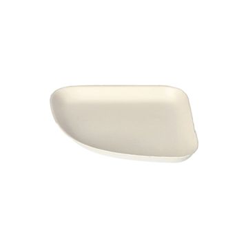 Tallrik 1/4, sockerrör "pure" 1,3 cm x 13 cm x 13 cm vit "Belle Vie, Ligne Carrée"
