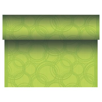 Bordslöpare, tygliknande, PV-Tissue mix "ROYAL Collection" 24 m x 40 cm limegrön "Bubbles"