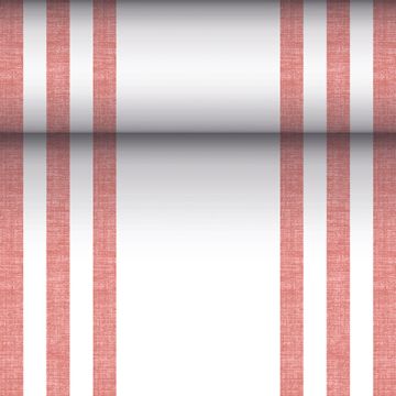 Bordslöpare, tygliknande, PV-Tissue mix "ROYAL Collection" 24 m x 40 cm vinröd "Lines"