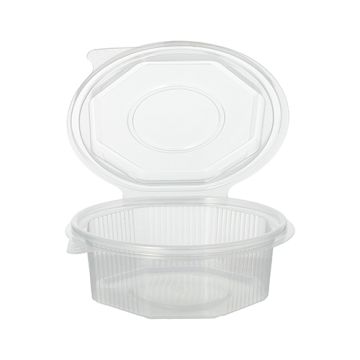 Förpackningsformar med lock, PP 8-kantig 375 ml 4,2 cm x 11 cm x 11 cm transparent