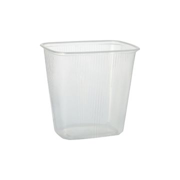 Förpackningsbehållare kantig 500 ml 10,1 cm x 8,1 cm x 10,8 cm klar