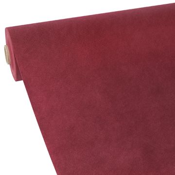 Bordsduk, tygliknande, nonwoven "soft selection" 40 m x 0,9 m vinröd
