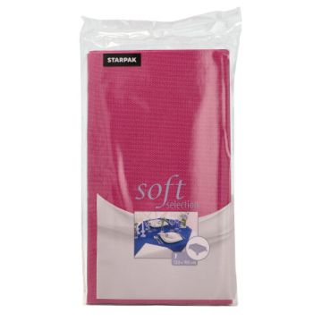 Bordsduk, tygliknande, nonwoven "soft selection" 120 cm x 180 cm fuchsia
