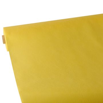 Bordsduk, tygliknande, nonwoven "soft selection" 25 m x 1,18 m gul
