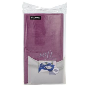 Bordsduk, tygliknande, nonwoven "soft selection" 120 cm x 180 cm lila