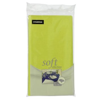 Bordsduk, tygliknande, nonwoven "soft selection" 120 cm x 180 cm limegrön