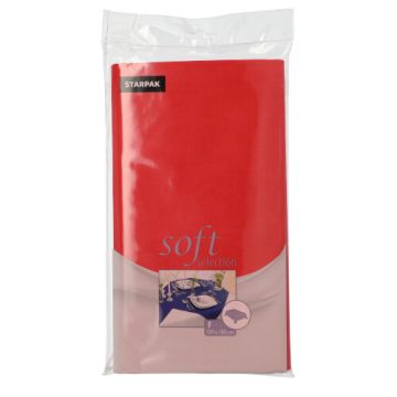 Bordsduk, tygliknande, nonwoven "soft selection" 120 cm x 180 cm röd