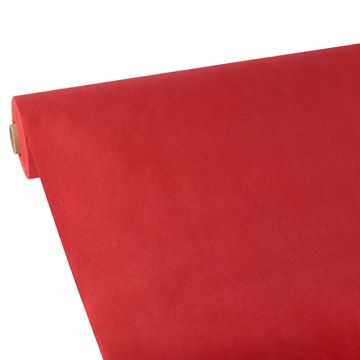 Bordsduk, tygliknande, nonwoven "soft selection" 25 m x 1,18 m röd