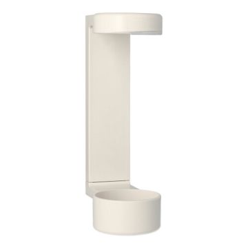 Väggfäste 19 cm x 6 cm x 9,5 cm vit för pumpdispenser för limning eller skruvning