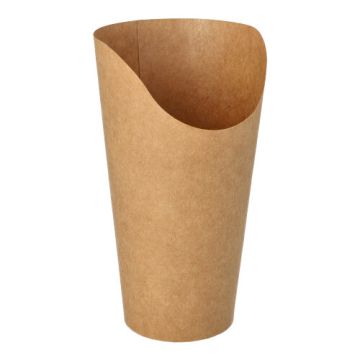 Wrap Cups, Pappe 590 ml 15,9 cm x 8,8 cm x 8,2 cm brun
