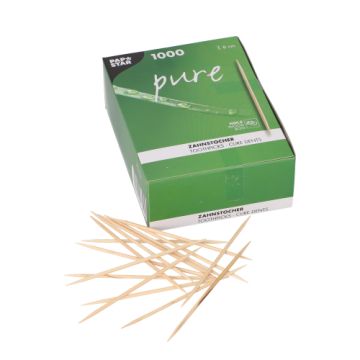 Tandpetare, trä "pure" rund 8 cm