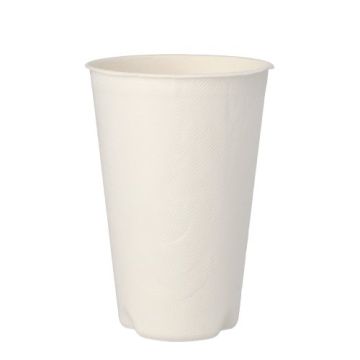 Bägare Sockerrör "pure" 0,4 l Ø 9 cm · 13 cm vit för varma drycker