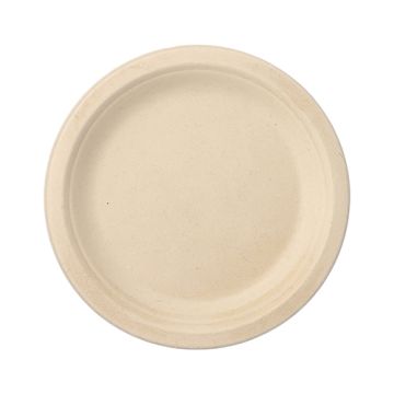 Tallrikar av sockerrör "pure" odelad Ø 18 cm · 2 cm natur