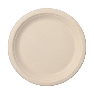 Tallrikar av sockerrör "pure" odelad Ø 23 cm · 2 cm natur