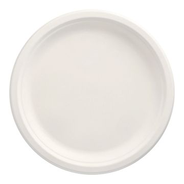 Tallrikar av sockerrör "pure" odelad Ø 26 cm · 2 cm vit
