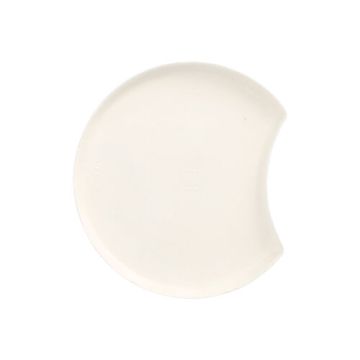 Tallrik Sockerrör "pure" Halvmåne Ø 12 cm · 1 cm vit "Cella"