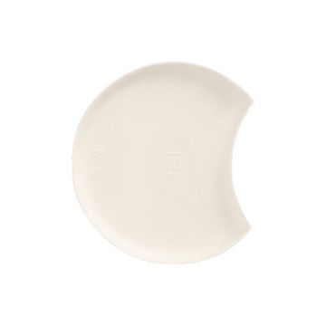 Tallrik Sockerrör "pure" Halvmåne Ø 9 cm · 1 cm vit "Cella"