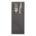 Airlaid Bestecktaschen, dunkelgrau 48 x 40 cm, 1/8-Falz, "Premium" - Bild 1 thumbnail