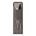 Bestecktaschen anthrazit , 23,5 x 7,3 cm inklusive farbiger Bistro Serviette - Bild 1 thumbnail