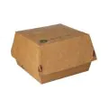 Burgerboxen, Pappe "pure" 12,5 x 12,5 cm braun "100% Fair" groß - Bild 4 thumbnail