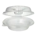 Feinkost- und Salatschalen mit Klappdeckel PP rund 950 ml 9,2 cm x 22 cm x 21,5 cm mit Dipfach - Bild 3 thumbnail