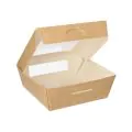 Feinkostboxen, Pappe mit Sichtfenster aus PLA eckig 750 ml 14 x 14 cm x 5 cm  - Bild 1 thumbnail