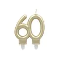 Jubiläumskerzen mit Halter 7 cm gold "60" - Bild 1 thumbnail