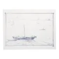 Papier Tischsets, 30 x 40 cm weiss "Ruderboot" - Bild 1 thumbnail