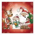 Servietten, 3-lagig 1/4-Falz 33 x 33 cm "Santa"s Companions" - Bild 1 thumbnail
