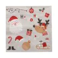 Servietten, 3-lagig 1/4-Falz 33 x 33 cm "Vive Noel" - Bild 1 thumbnail