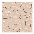 Servietten, 3-lagig 1/4-Falz 33 x 33 cm natur "Candy Canes" aus recyceltem Papier - Bild 1 thumbnail