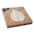 Servietten, 3-lagig 1/4-Falz 33 x 33 cm natur "Graphic Leaves" - Bild 2 thumbnail