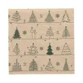 Servietten, 3-lagig 1/4-Falz 33 x 33 cm natur "Various X-Mas Trees" aus recyceltem Papier - Bild 1 thumbnail