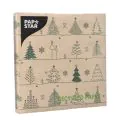 Servietten, 3-lagig 1/4-Falz 33 x 33 cm natur "Various X-Mas Trees" aus recyceltem Papier - Bild 2 thumbnail