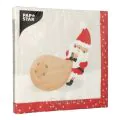 Servietten, 3-lagig 1/4-Falz 40 x 40 cm "Lutins de Noel" - Bild 2 thumbnail