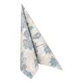Servietten "ROYAL Collection" 1/4-Falz 40 x 40 cm arktikblau "Flowers" - Bild 2 thumbnail