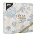 Servietten "ROYAL Collection" 1/4-Falz 40 x 40 cm arktikblau "Flowers" - Bild 3 thumbnail