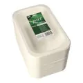 Siegelschalen aus Zuckerrohr, ungeteilt, 750 ml, 15 x 24 cm, weiss - Bild 2 thumbnail