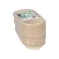 Snacktrays aus Zuckerrohr natur, 2-geteilt 9,7 x 17,6 cm x 3,2 cm - Bild 2 thumbnail
