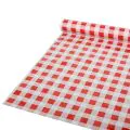 Tischdecke aus Folie, rot kariert, 50 m x 80 cm - Bild 1 thumbnail