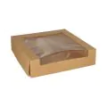 Tortenkartons mit Deckel eckig 5,5 x 23 x 23 cm mit Sichtfenster aus PLA - Bild 1 thumbnail