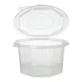 Transparenter Verpackungsbecher mit anhängendem Klappdeckel, 1000 ml - Bild 1 thumbnail