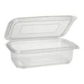 Verpackungsbecher mit Klappdeckeln, PP rechteckig 750 ml transparent - Bild 1 thumbnail