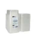 Verpackungsbecher mit Klappdeckeln, PP rechteckig 750 ml transparent - Bild 2 thumbnail